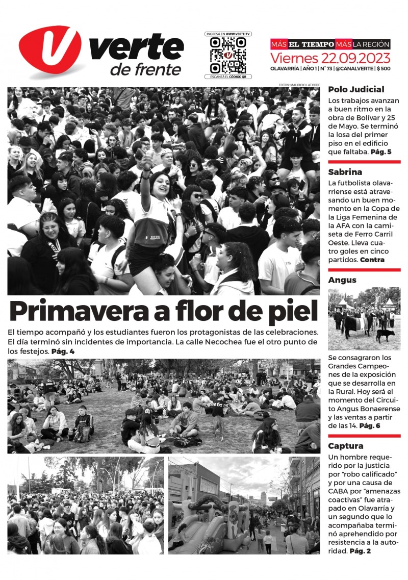 La tapa de Verte en Papel